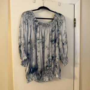 Soft silky wide neck top